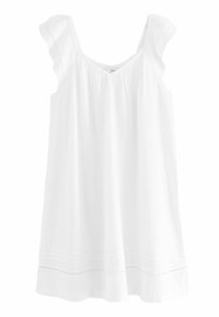REGULAR FIT - V-NECK RUFFLE SLEEVE - Dnevna haljina - white
