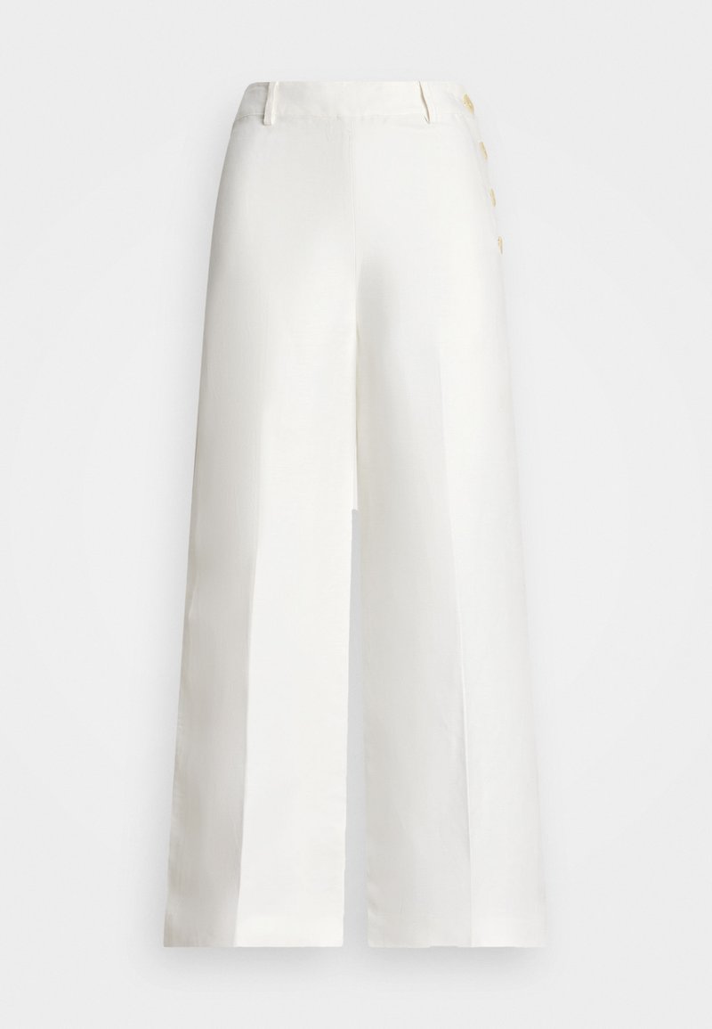 Lauren Ralph Lauren BASHRALLE CROPPED FLAT FRONT - Hlače - white