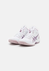 ASICS GEL TASK 4 - Boty na házenou - white/dusty mauve