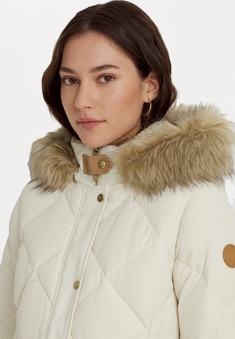 ralph lauren cream puffer coat