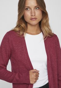 VILA VIRIL OPEN CARDIGAN - Strickjacke - pink