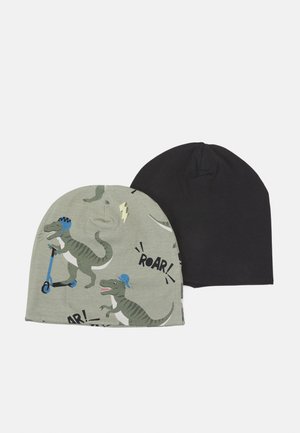 BEANIE DINO UNISEX 2 PACK - Čepice - black