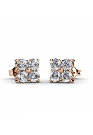 Boucles d'oreilles - couleur or rose / cristal