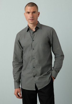 REGULAR FIT - Hemd - forest green geometric