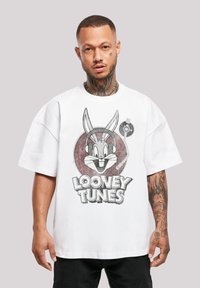 F4NT4STIC PREMIUM LOONEY TUNES BUGS BUNNY ULTRA HEAVY OVERSIZE - Potiskana majica - white
