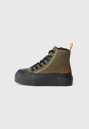 UNISEX - Magas szárú sneakerek - khaki/black