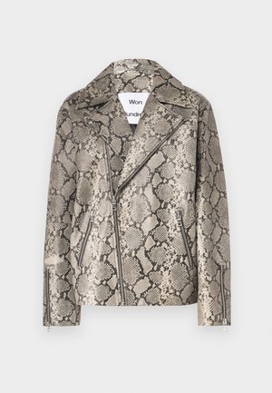 Won Hundred PEYTON REPTILE - Veste en cuir - grey