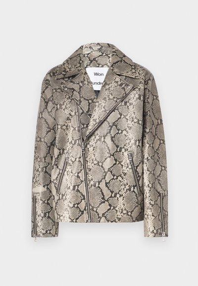 Won Hundred PEYTON REPTILE - Leather jacket - grey