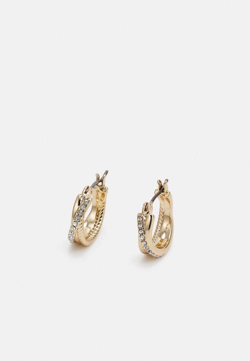 Lauren Ralph Lauren TWISTED ROPE PAVE HOOP - Kõrvarõngad - gold-coloured