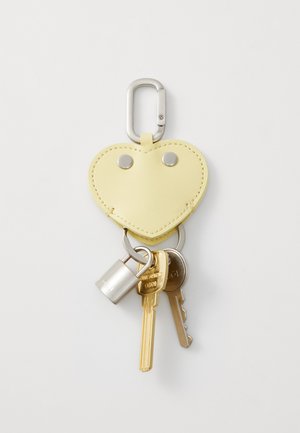 HEART FLAT KEY RING - Porte-clefs - lemon