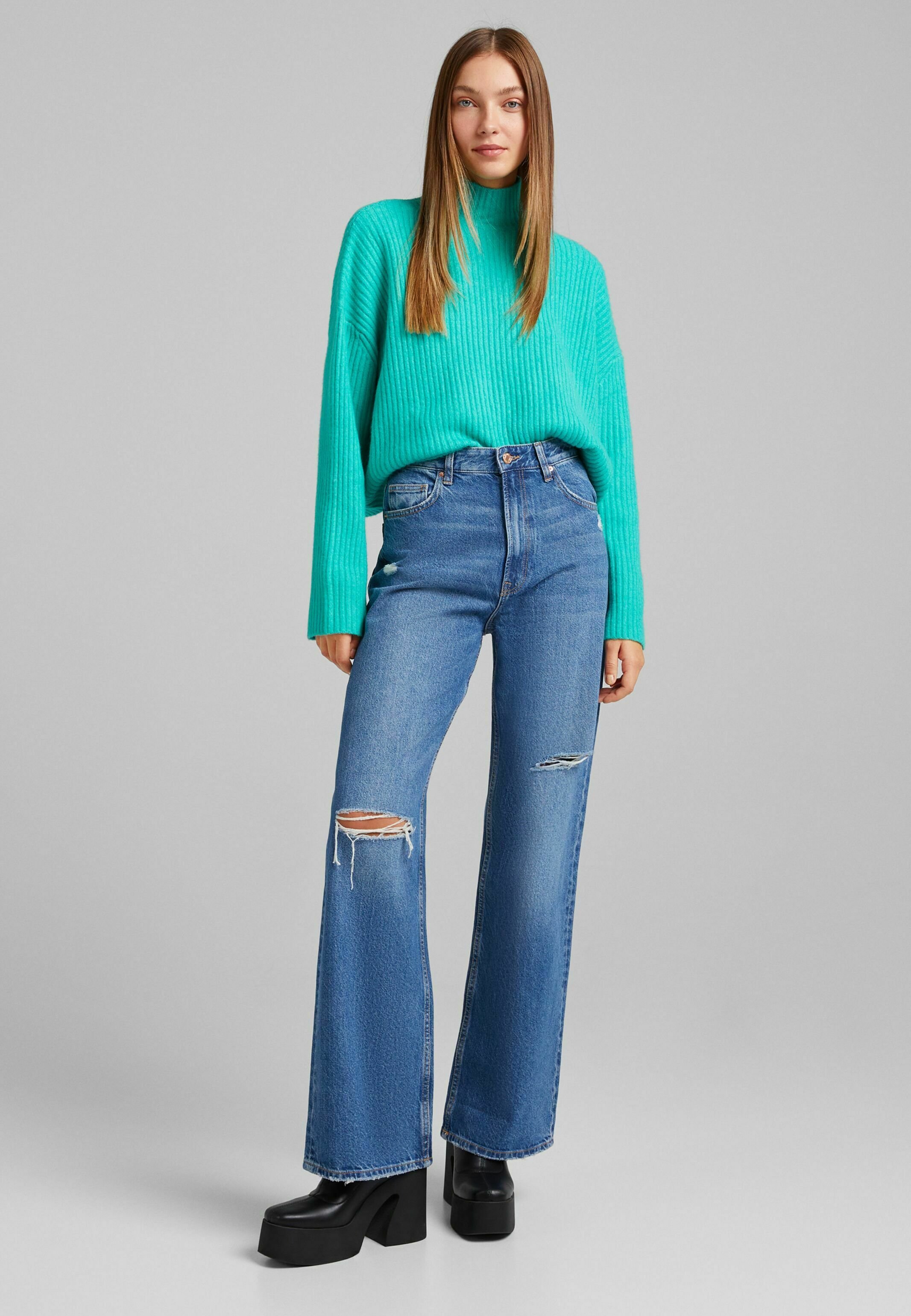 Bershka 90s WIDE - Jeans bootcut - light blue/celeste - Zalando.it