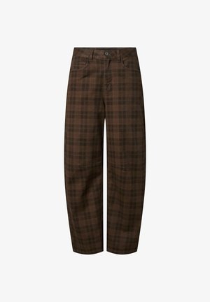 Pieces, JEANS PCVERA MW BARREL CHECK - Wide Leg - mulch