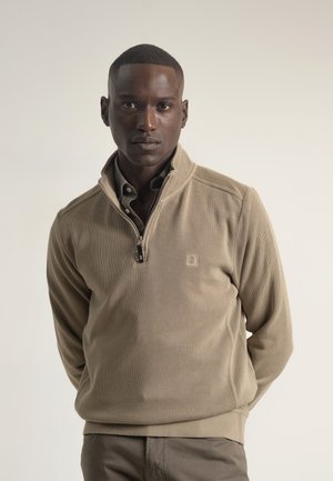 BÁSICA  CREMALLERA - Sudadera - marron claro