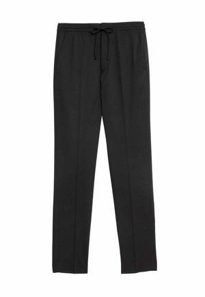 Marks & Spencer, TAPERED FIT ELASTICATED TROUSERS - Chinos - black