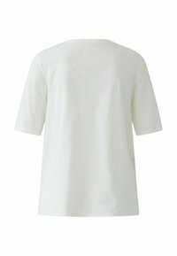 Lichtgroene t-shirt met korte mouwen van zachte katoen, met een relaxte pasvorm en een ronde halslijn, met een gladde textuur en een eenvoudig ontwerp op de achterkant.