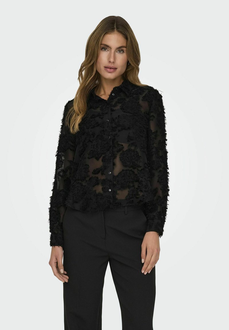 JDY Bluza z gumbi - black