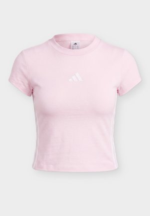 adidas Sportswear, ESSENTIALS 3 STRIPES PADDED SLIM BABY - Μπλουζάκι με στάμπα - clear pink/white