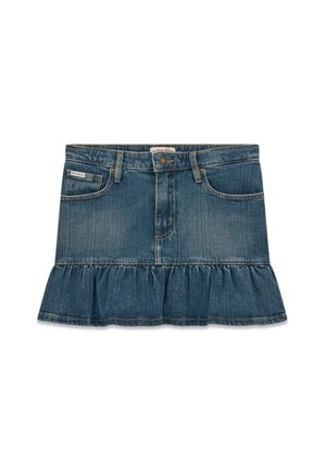 Guess, JEANS-MINIROCK MIT RÜSCHEN - A-Linien-Rock - blau