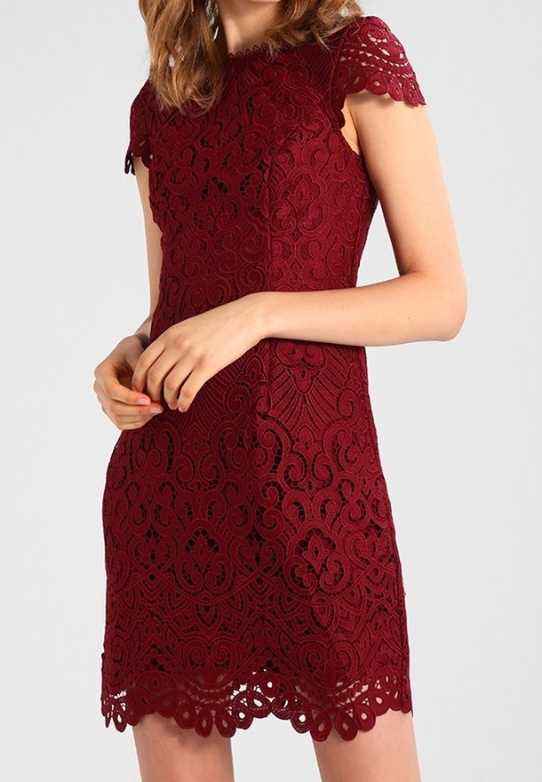 Robe Crayon Bordeaux Forever 21 - Taille S - Manches 3/4 - Neuf Sans étiquettes - Longueur Genou