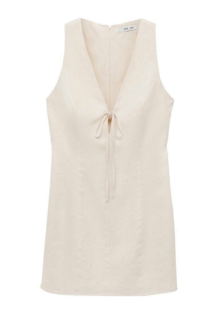 Mango Etui-jurk beige