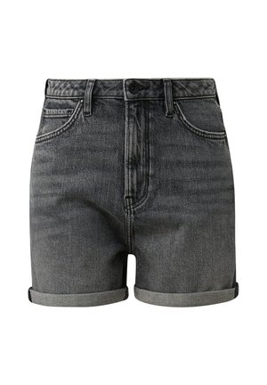 QS, JEANS-HOSE MOM FIT - Jeans Shorts - anthrazit