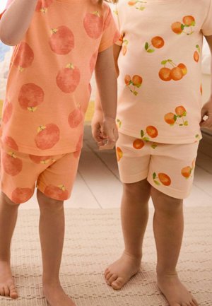 Next 3 PACK REGULAR FIT - Pyjamahousut/-shortsit - orange white peach