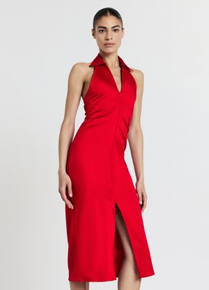 Calliope COLLETTO POLO CON SPACCO - Abito a camicia - rosso