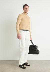 GANT CLASSIC HALF ZIP - Pulóver - khaki melange