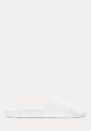 Polo Ralph Lauren SIGNATURE PONY SLIDE UNISEX - Slippers - ceramic white