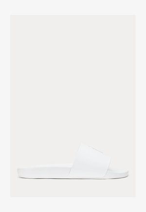 Polo Ralph Lauren SIGNATURE PONY SLIDE UNISEX - Slippers - ceramic white