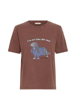 b.young, BYSOLKO PP TSHIRT - T-Shirt print - potting soil