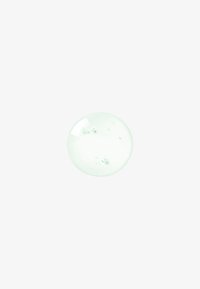 Transparent glasbubbla, blek grön nyans, slät yta med små luftbubblor, rund design, minimala reflexer, mot en vit bakgrund.