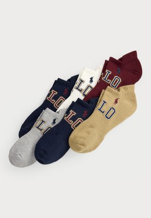 LOGO LOW-CUT SPORT 6-PACK - Ponožky - cream/navy/wine/green/olive
