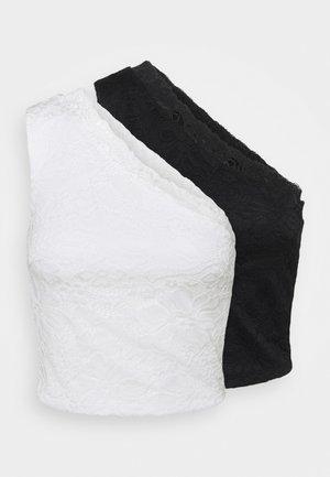 2 PACK - Top - black/white