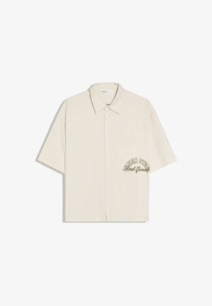 Bershka, EMBROIDERED SHORT SLEEVE - SHIRT - Shirt - beige
