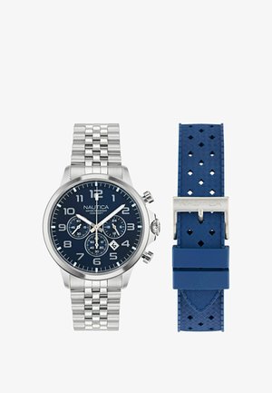 Nautica NCT BLUEOCEAN - Box set - Chronograaf - silver coloured and blue