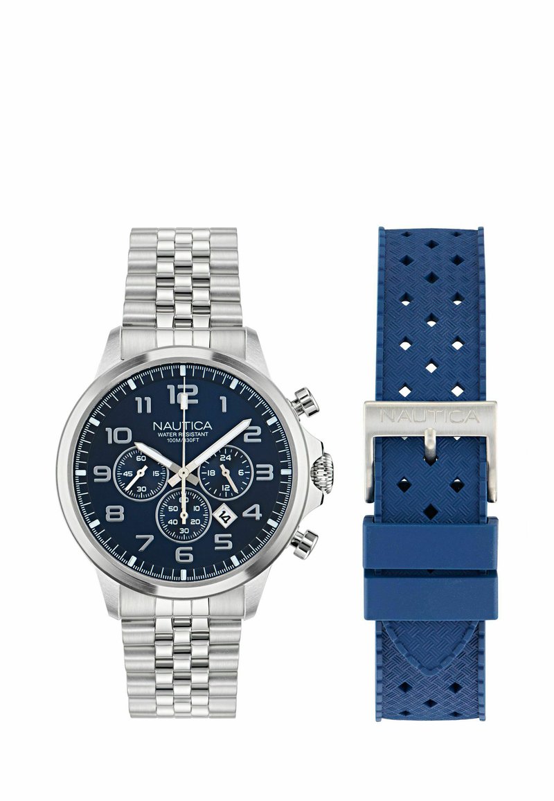 Nautica NCT BLUEOCEAN - Box set - Kronográf óra - silver coloured and blue