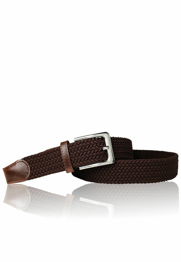 ELASTISCHER  DEHNBARER ÜBERGRÖSSEN  - Flechtgürtel - braun