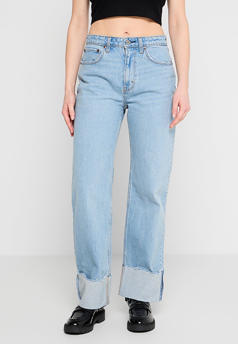 Abercrombie & Fitch Relaxed fit jeans blauw Abercrombie & Fitch Relaxed fit jeans blauw