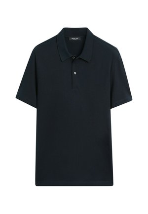 Massimo Dutti, 100% COTTON STRUCTURED POLO SHIRT - Poloshirt - mottled dark blue