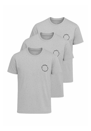 WITH ALL-OVER AND ROUND NECKLINE 3 PACK - T-shirts print - light grey