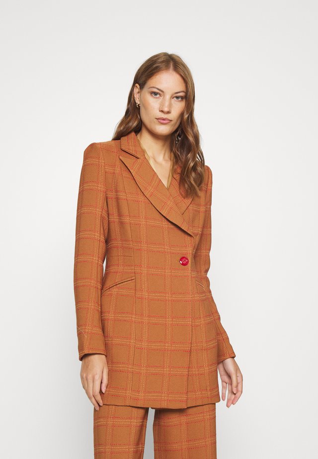 DO RIGHT - Short coat - tobacco