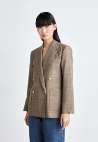 GANT CHECKED CLUB - Blazer - cumin beige