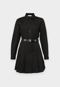 POPLIN PLEATED MINI DRESS - Blousejurk - black