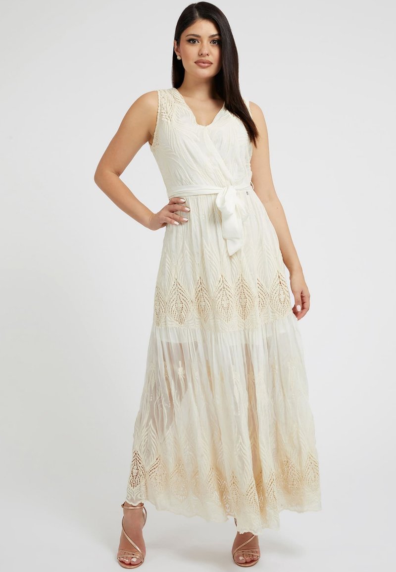 Guess LANGES BESTICKTES Cocktail dress / Party dress weiß/white Zalando.ie