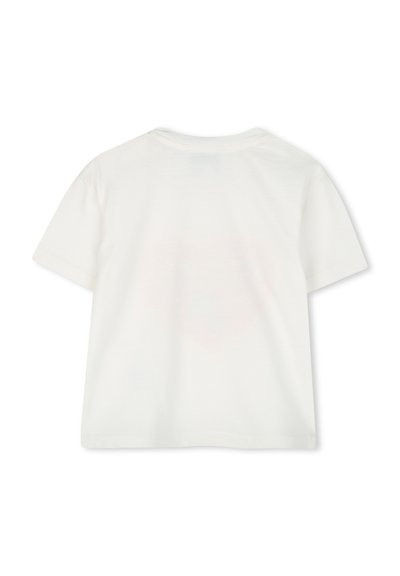 Witte kortemouwen t-shirt van katoen, met een ronde hals en een effen achterkant zonder logo's of graphics. Zachte textuur en casual pasvorm.