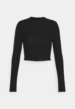 ONLNELLA CROPPED O NECK - Maglietta a manica lunga - black