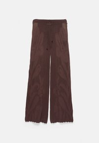 PULL&BEAR FLORAL CUTWORK - TROUSERS. - Pantalon classique - brown
