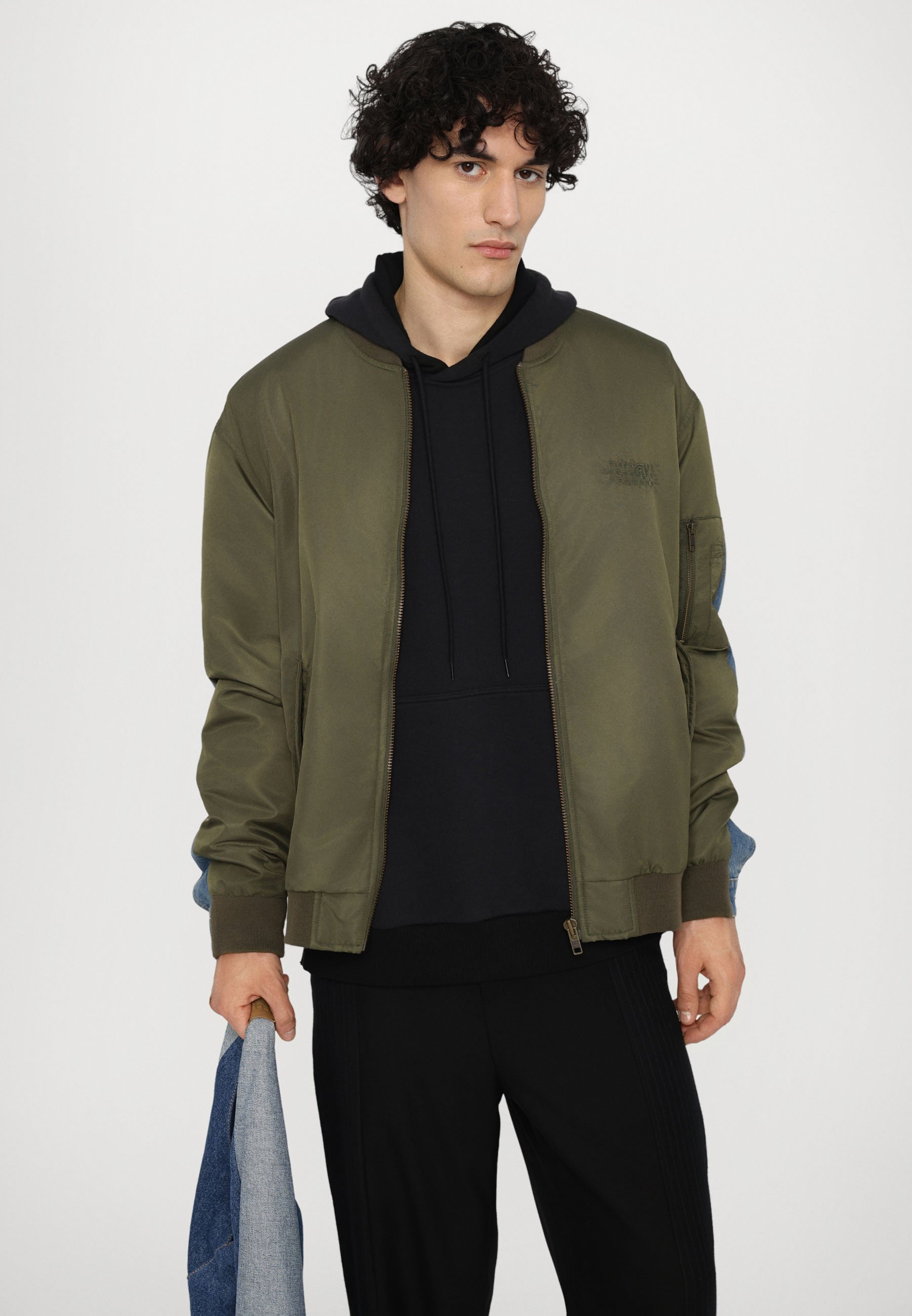 MM6 Maison Margiela ミリタリージャケット オリーブグリーン MM6 Maison Margiela ノーカラー シングルジャケット | グリーン