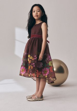 Next, REGULAR FIT - FLORAL PROM DRESS . - Hverdagskjole - chocolate brown